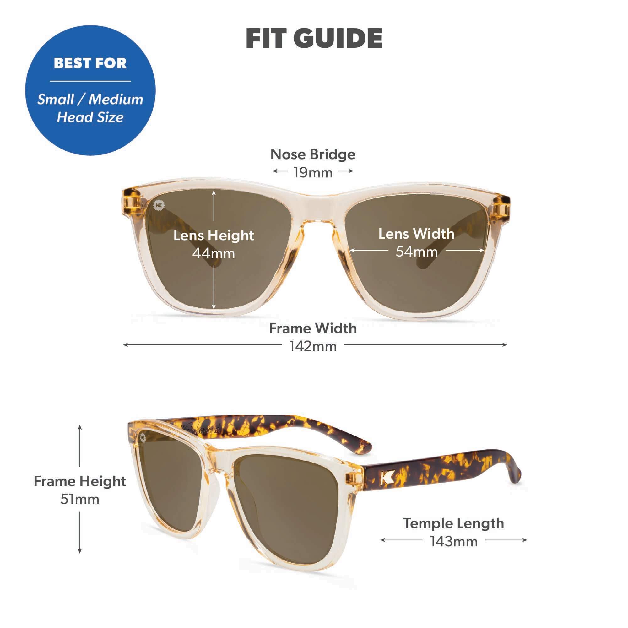 On The Rocks Premiums Sunglasses, Fit Guide