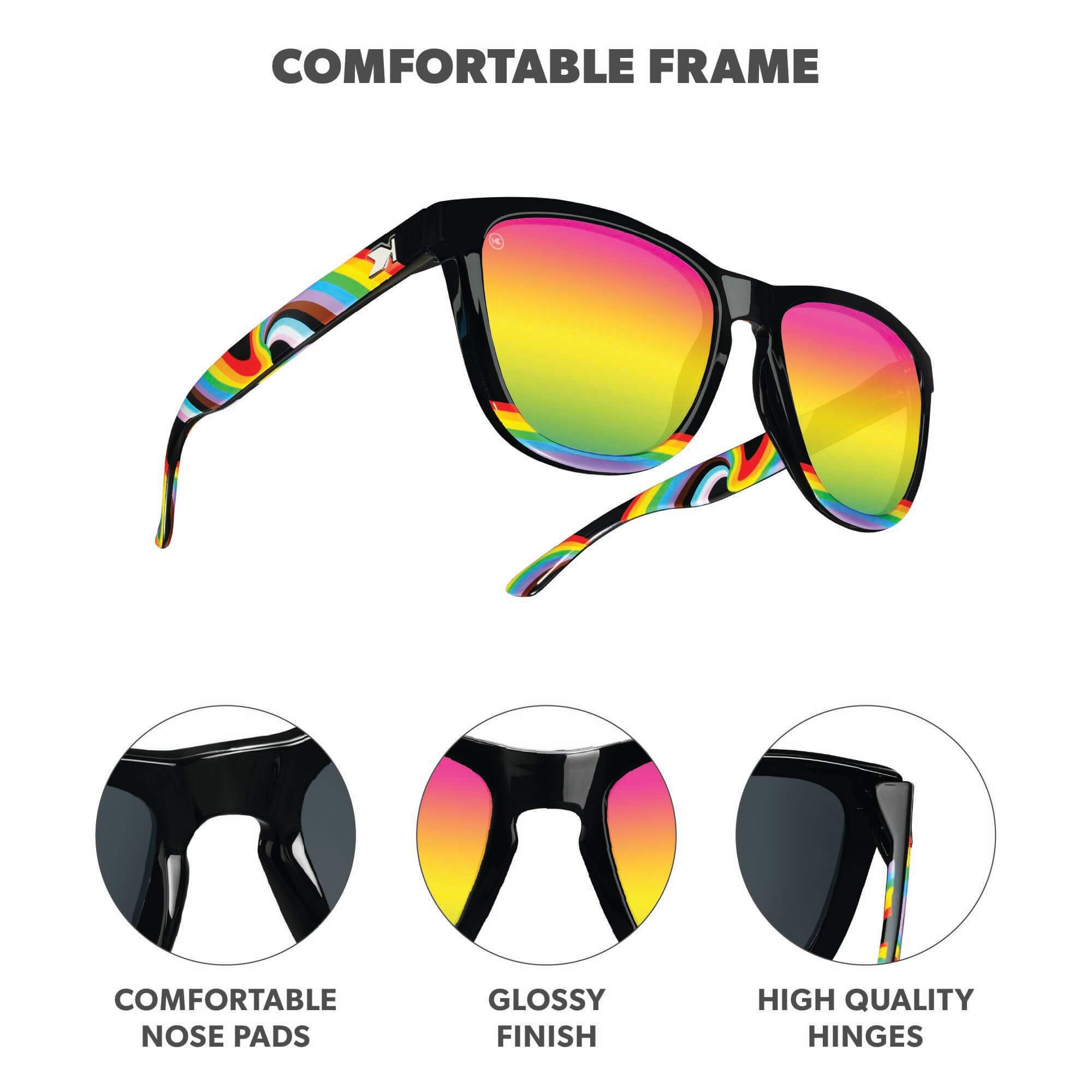 Rainbow on My Parade Premiums Sunglasses, Frame Features