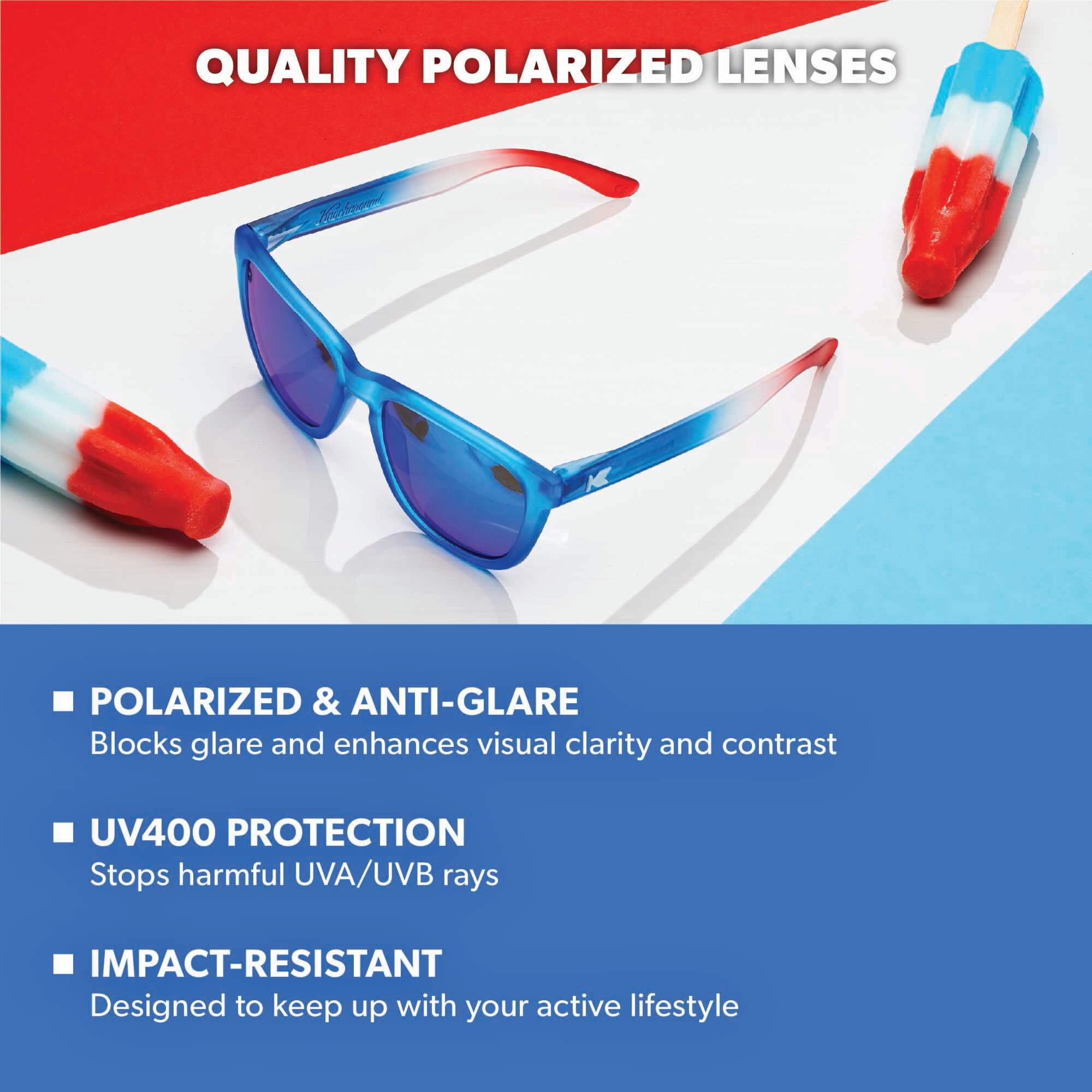 Rocket Pop Premiums Sunglasses, Lens Features
