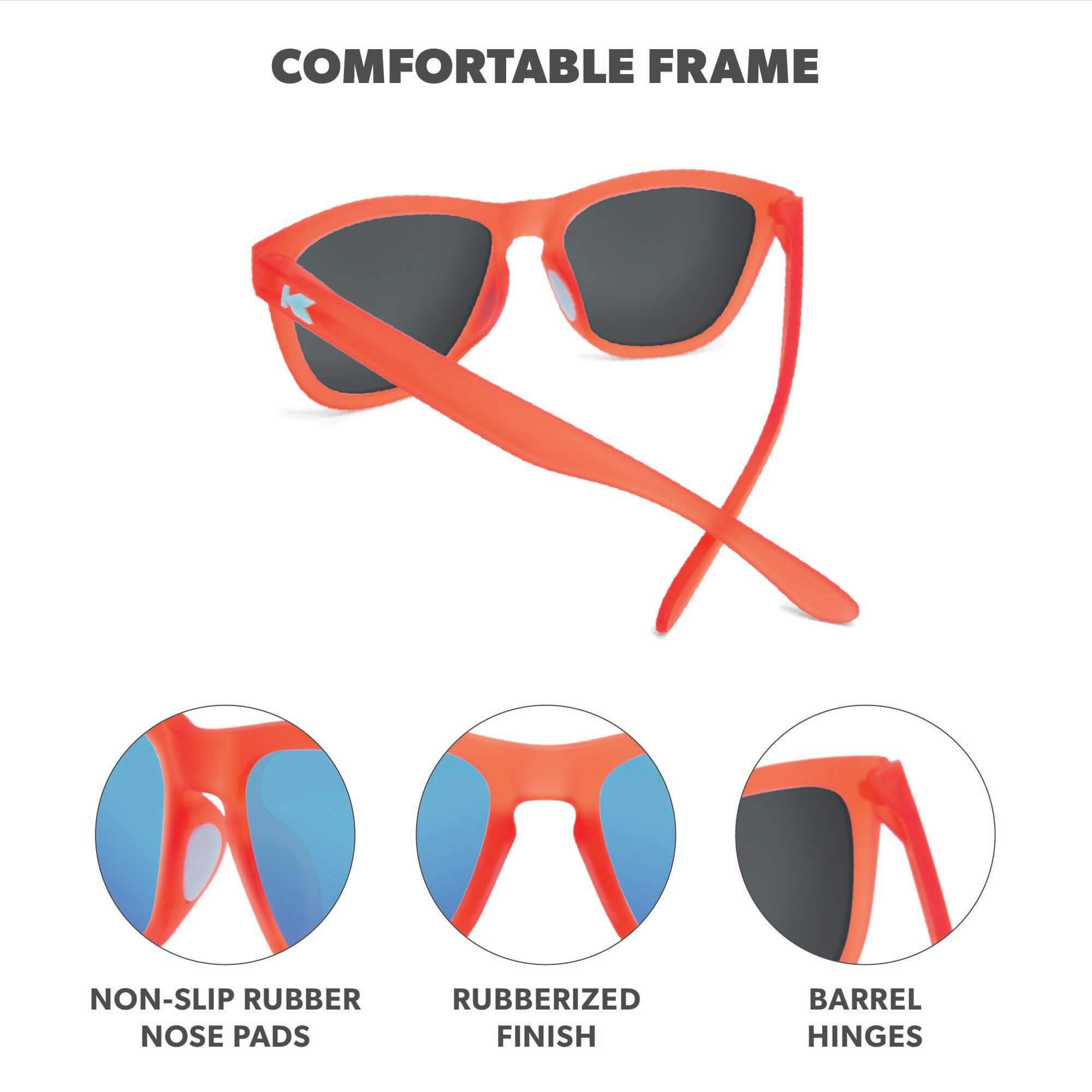 Fruit Punch / Aqua Premiums Sport Sunglasses, Frame Features