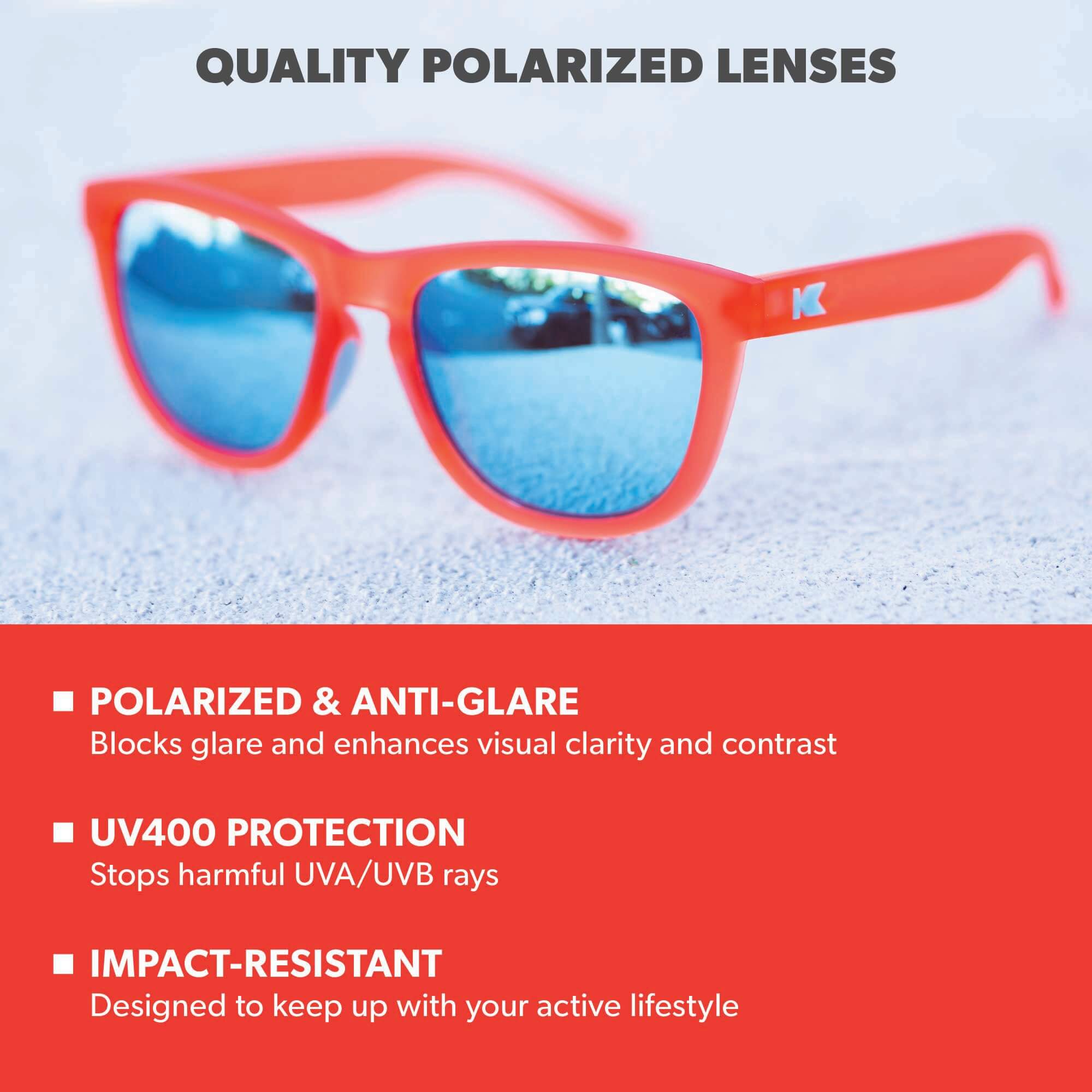 Fruit Punch / Aqua Premiums Sport Sunglasses, Lens Features
