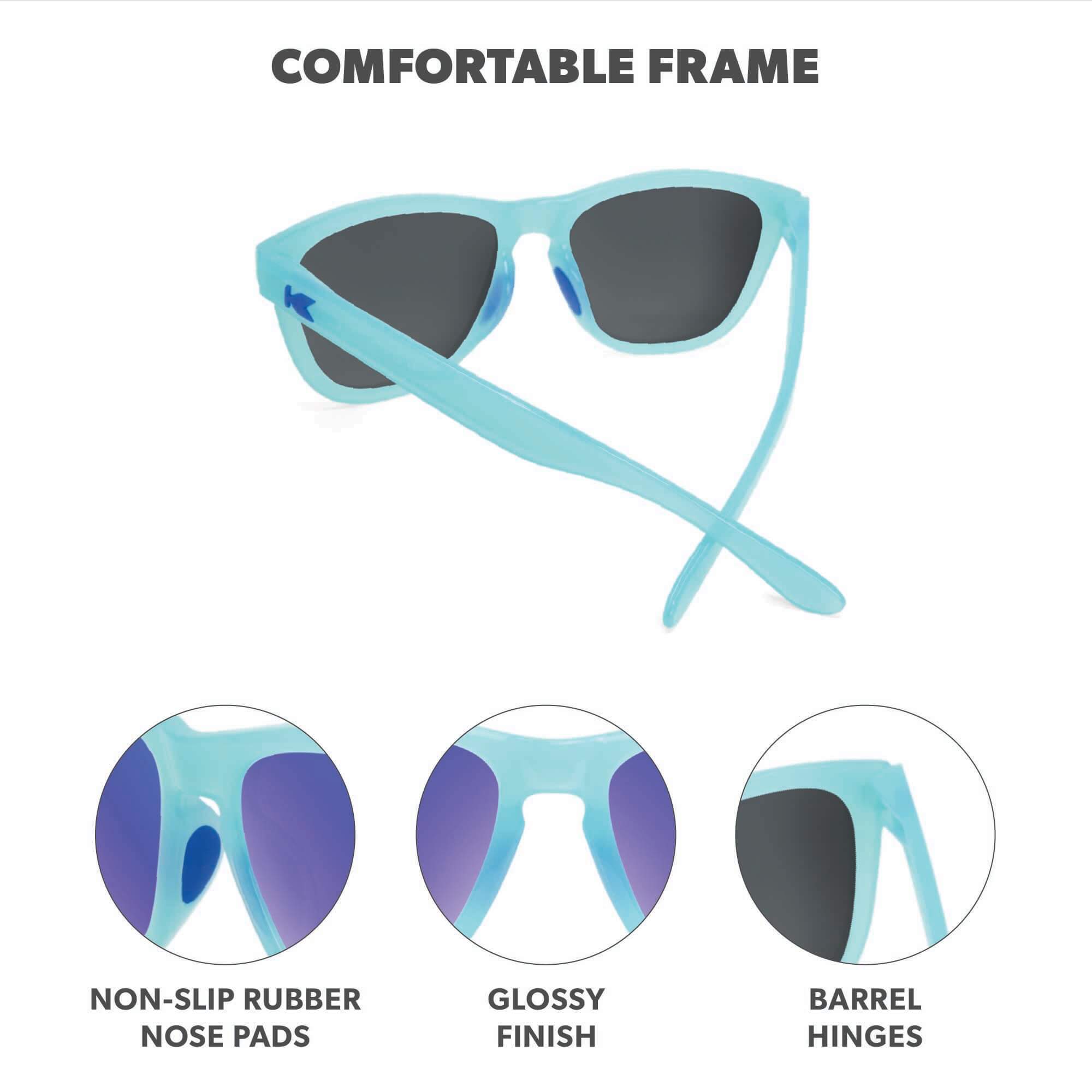 Icy Blue / Moonshine Premiums Sport Sunglasses, Frame Features