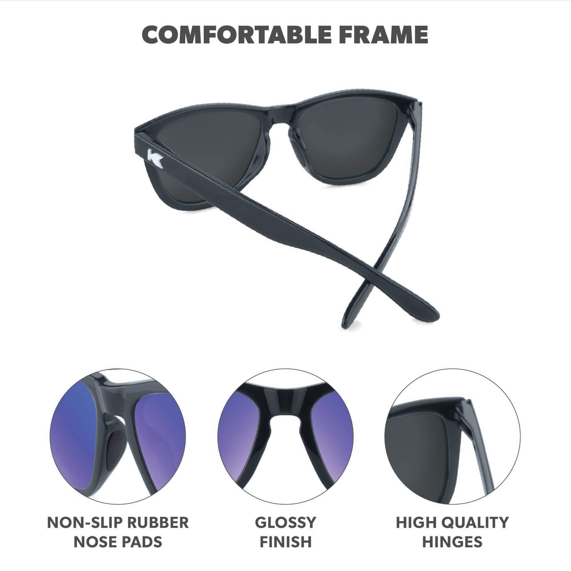 Jelly Black / Moonshine Premiums Sport Sunglasses, Frame Features