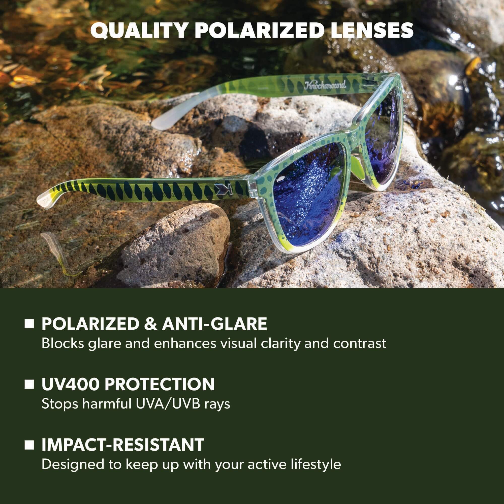 Largemouth Bass Premiums Sport Sunglasses, Lens Features