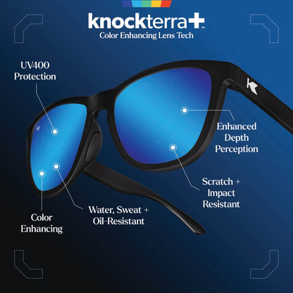 Moonshot Premiums Sport Sunglasses, Knockterra+ Color Enhancing Lens Tech  
