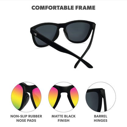 Rainbow on Black Premiums Sport Sunglasses, Frame Features