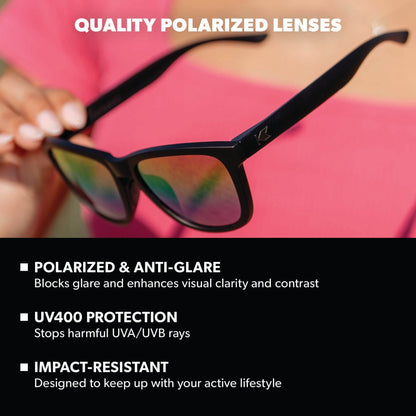 Rainbow on Black Premiums Sport Sunglasses, Lens Features