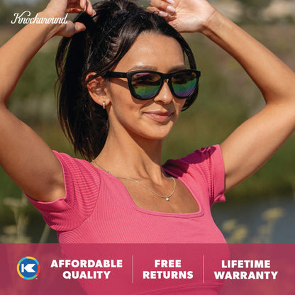 Rainbow on Black Premiums Sport Sunglasses