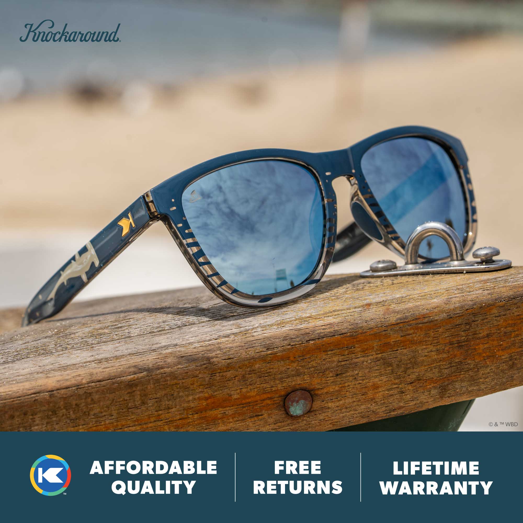 Discovery Shark Week 2026 Square Polarized Sunglasses for Medium Heads