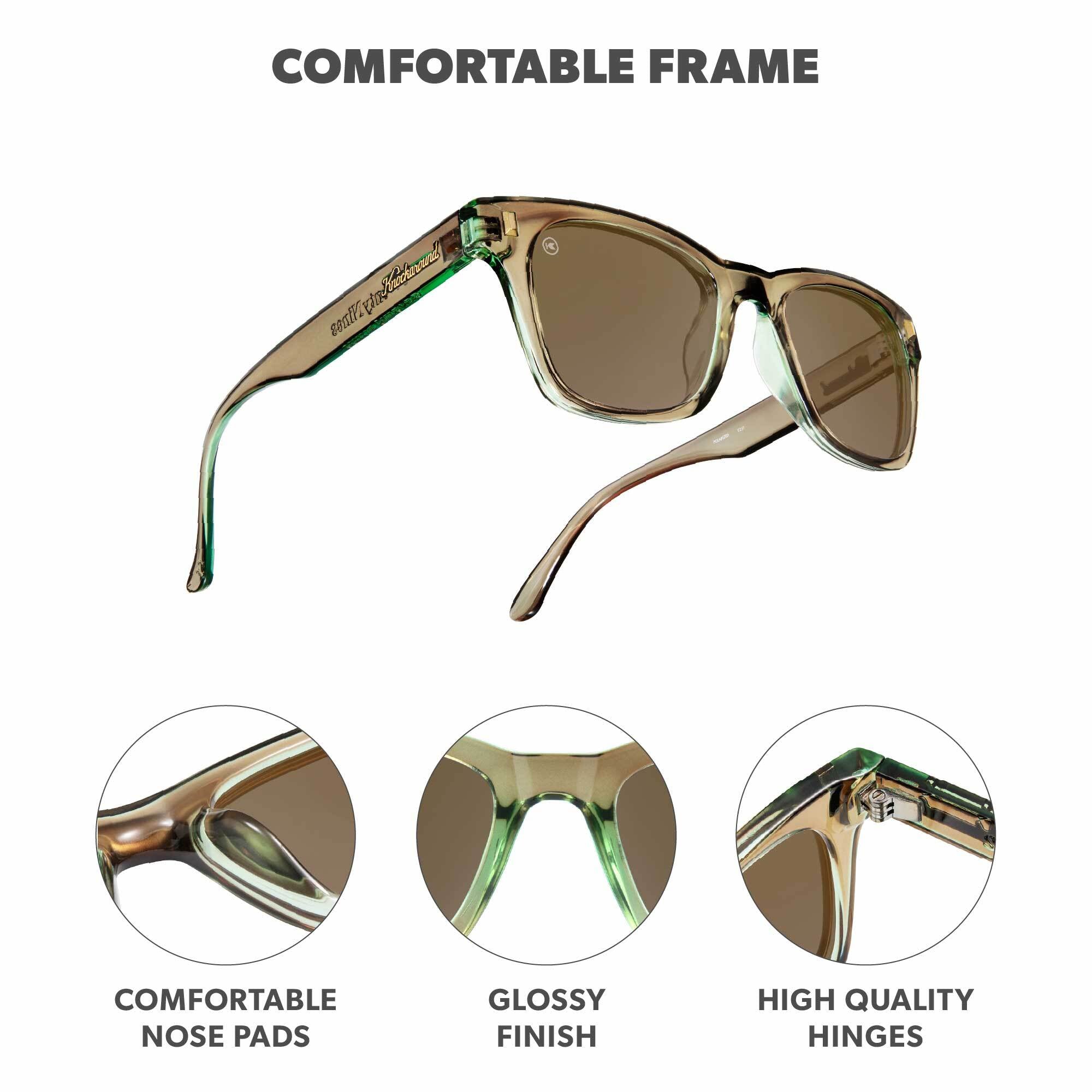 Aged Sage Seventy Nines Sunglasses, Frame Features