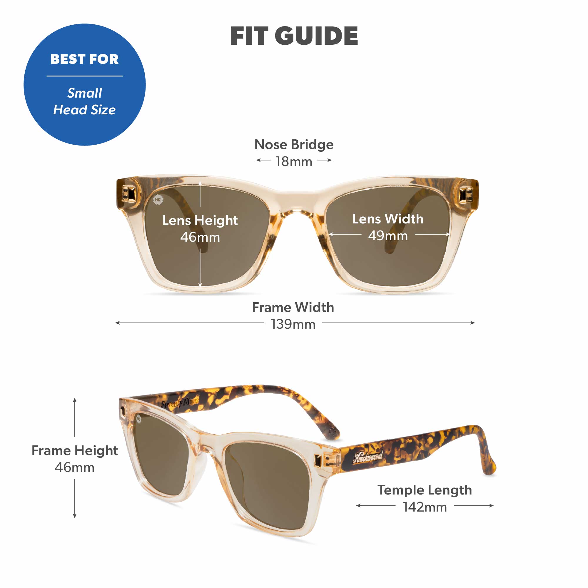 On The Rocks Seventy Nines Sunglasses, Fit Guide
