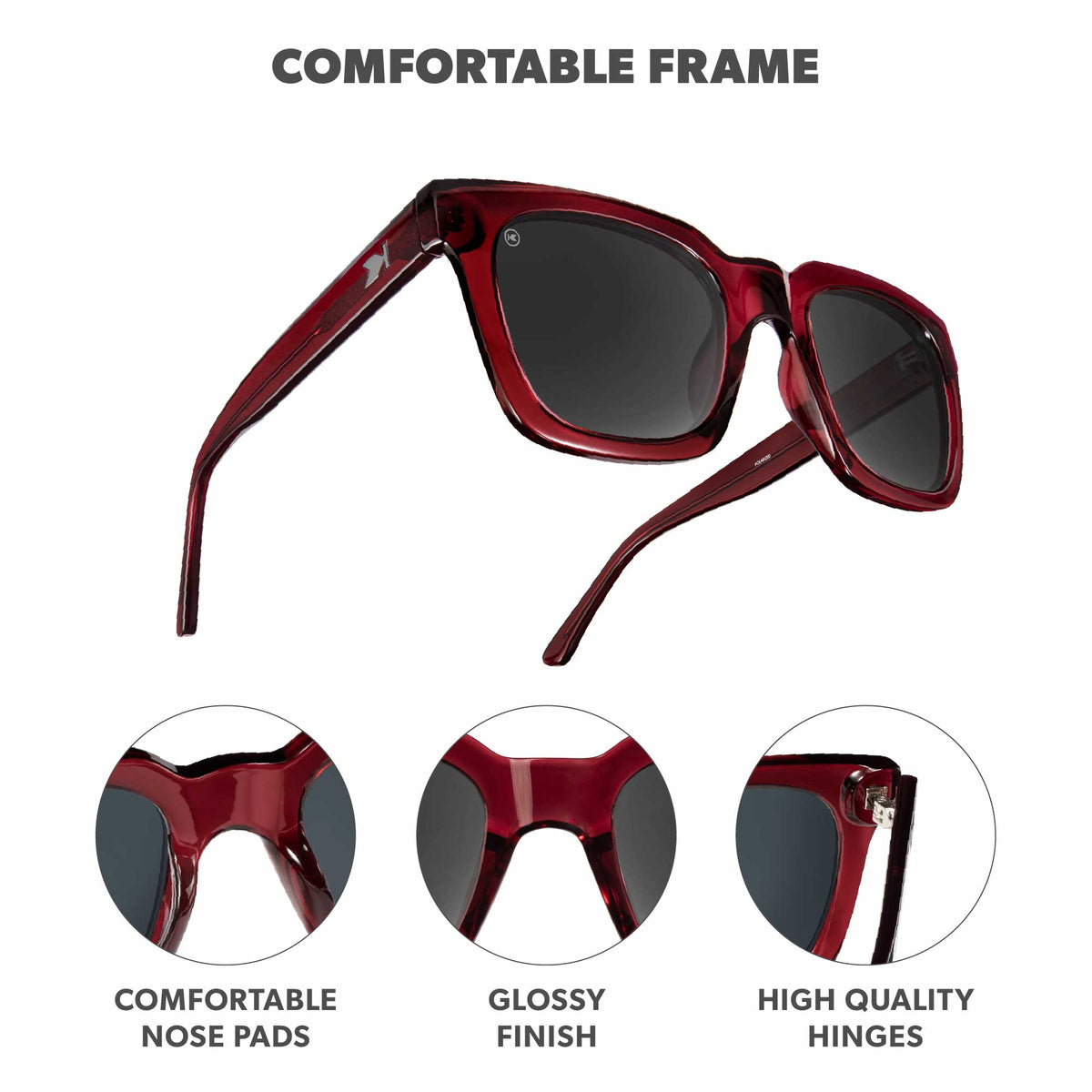 Knockaround songbird Sunglasses Songbirds Square Lightweight UV400 Trendy Sunglasses  main image 4
