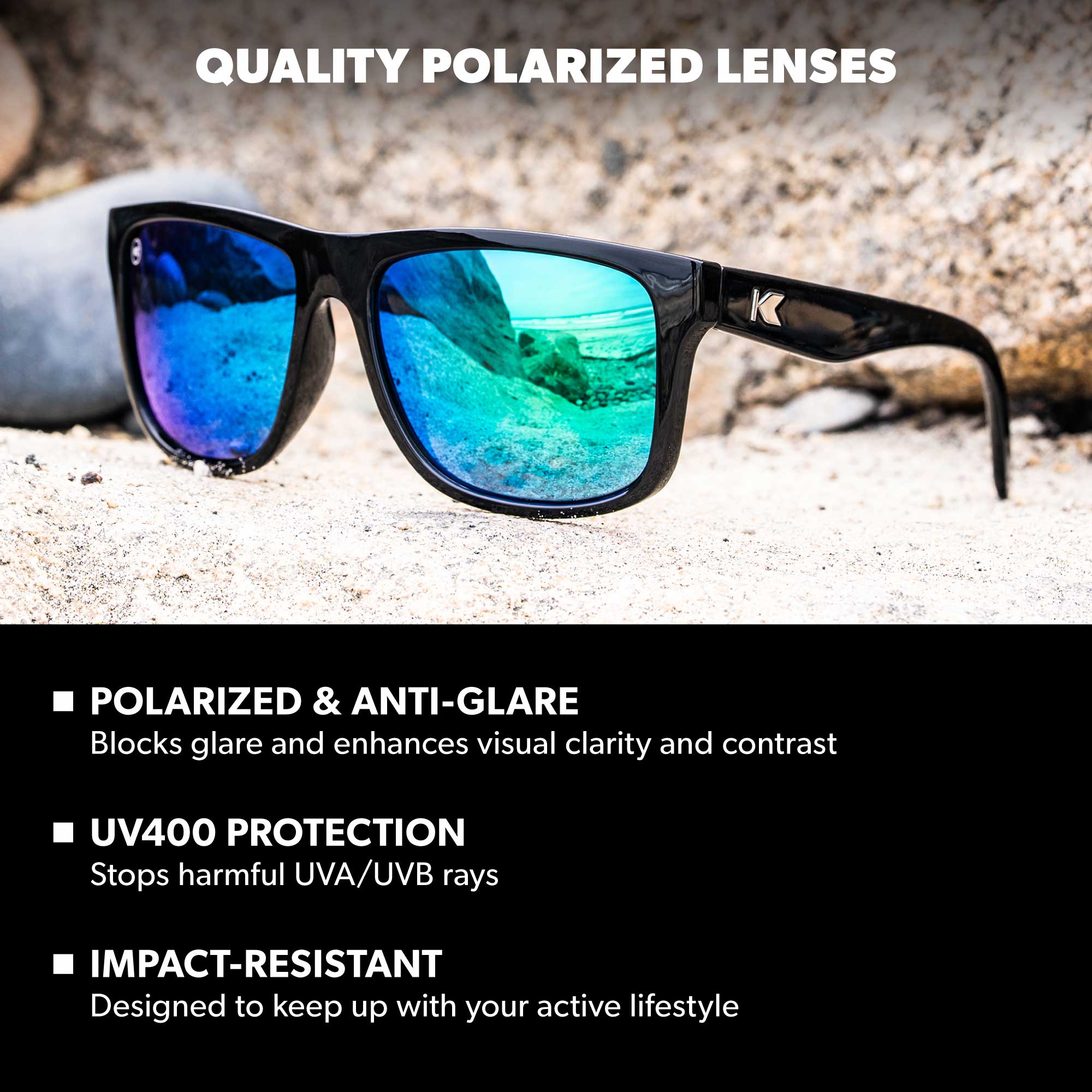 Ibiza Torrey Pines Sunglasses, Lens Features