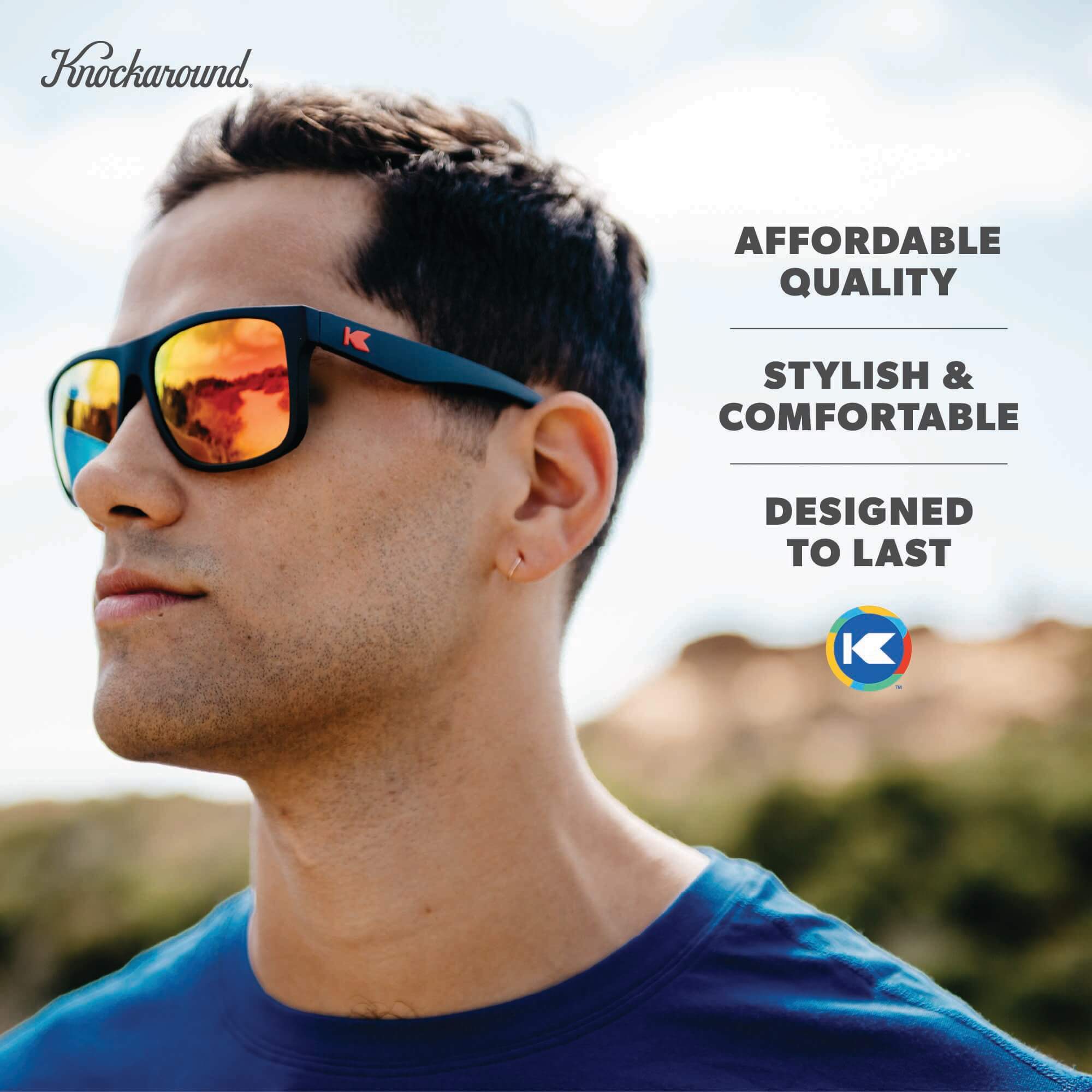 レイドジャパン サンダーストームドライT LLサイズ Torrey Pines Square Polarized Sunglasses for Men UV400 | Knockaround
