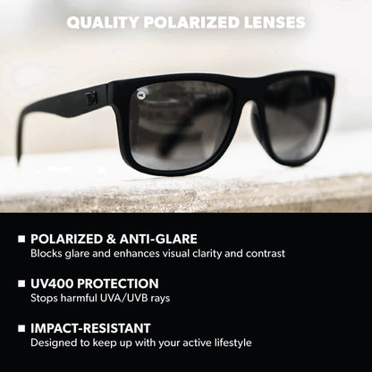 Black on Black Torrey Pines Sport Sunglasses, Lens Features