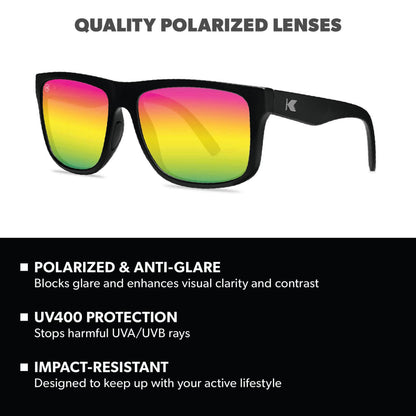 Rainbow on Black Torrey Pines Sport Sunglasses, Lens Features