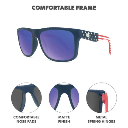 Star Spangled Torrey Pines Sunglasses, Frame Features