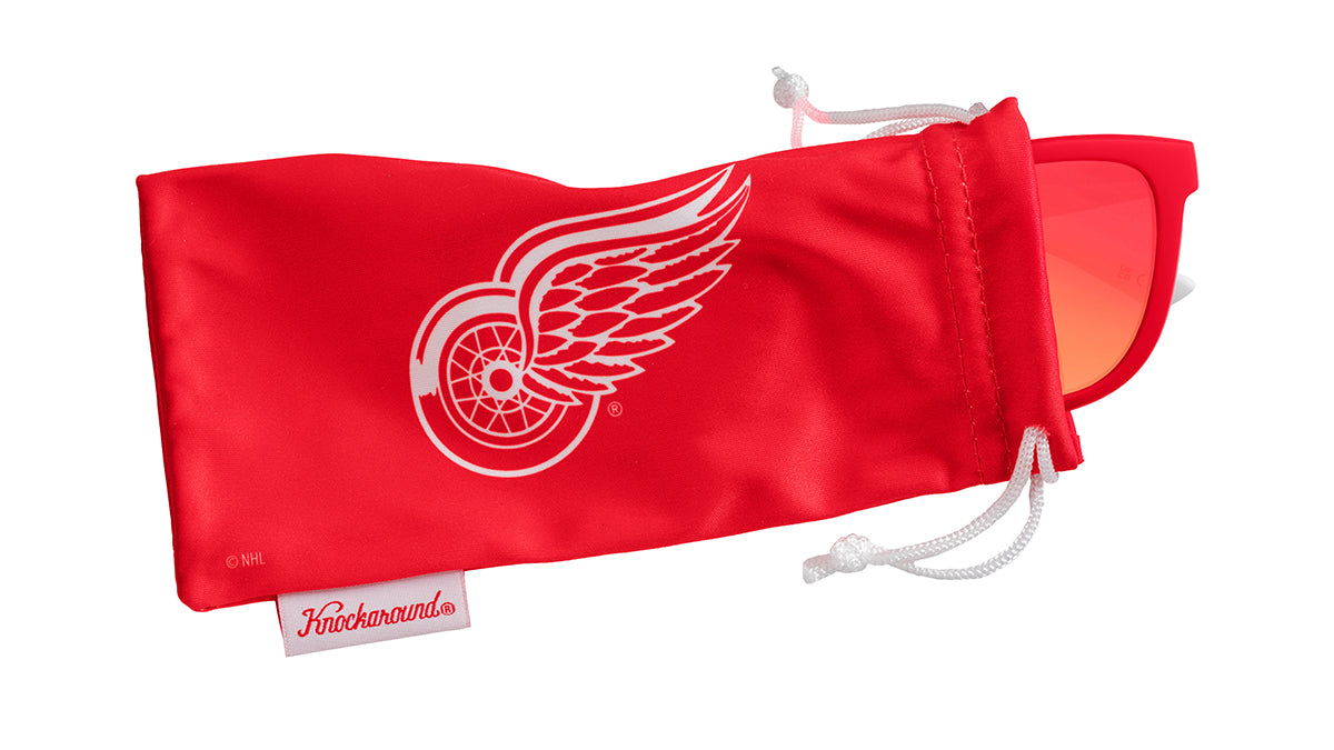 Knockaround Detroit Red Wings Sunglasses, Pouch