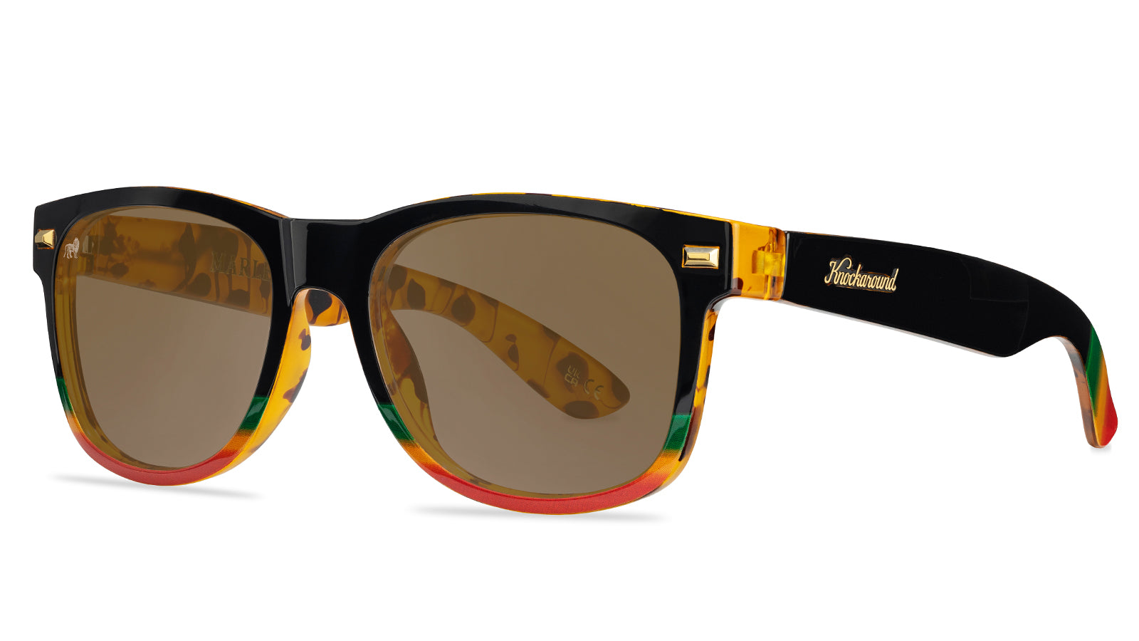 Knockaround x Bob Marley Fort Knocks Sunglasses, Threequarter