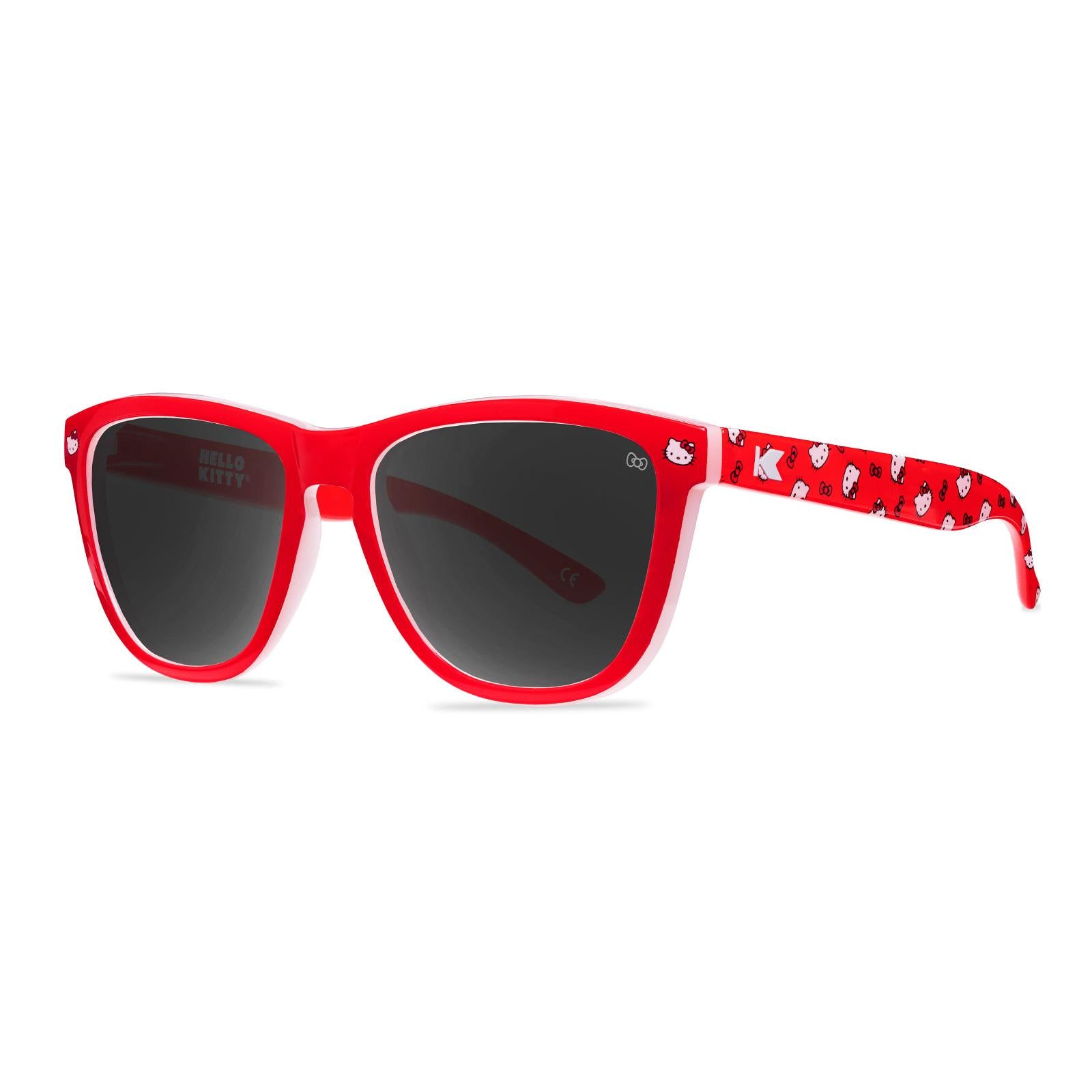 Polarized Red Hello Kitty Sunglasses with Black Lenses