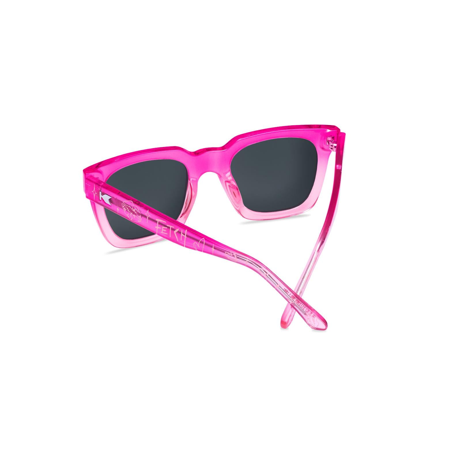 Trendy Square Polarized Pink Mean Girls Sunglasses with Pink Lenses