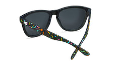 Sunglasses with Pain Party Frames and Polarized Aqua Lenses, Back