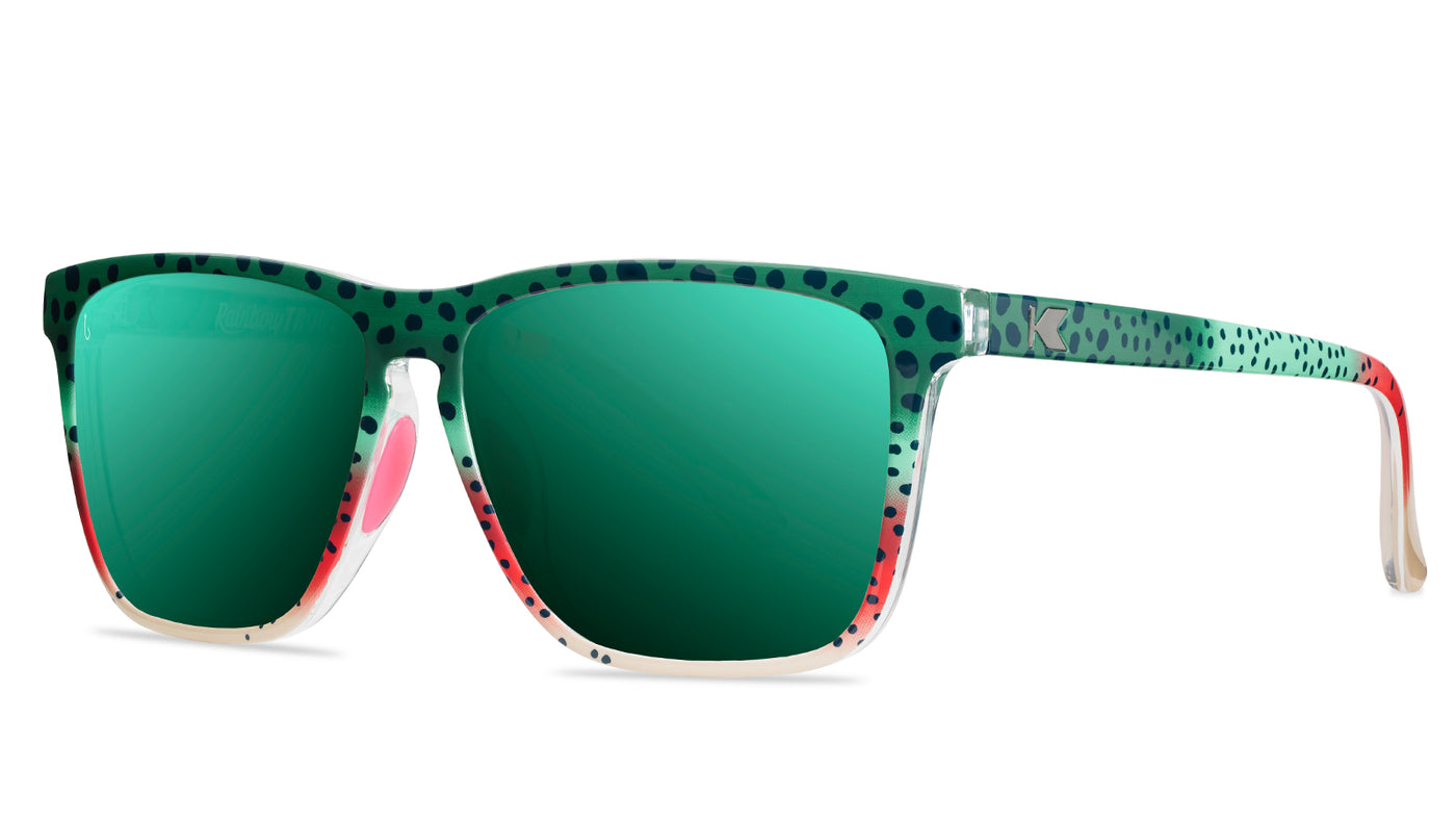 Knockaround Rainbow Trout Sunglasses, Threequarter