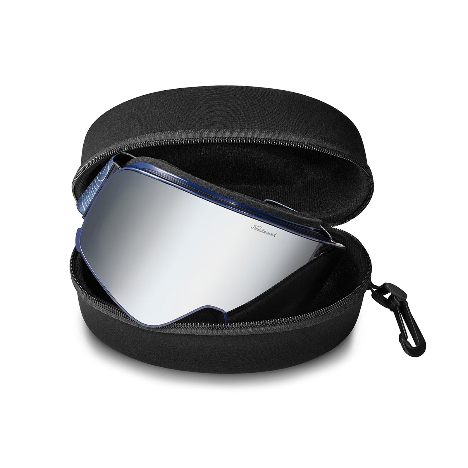 Snow Goggles Hard Case, opened with Slingshots snow goggles inside. (Goggles not included)