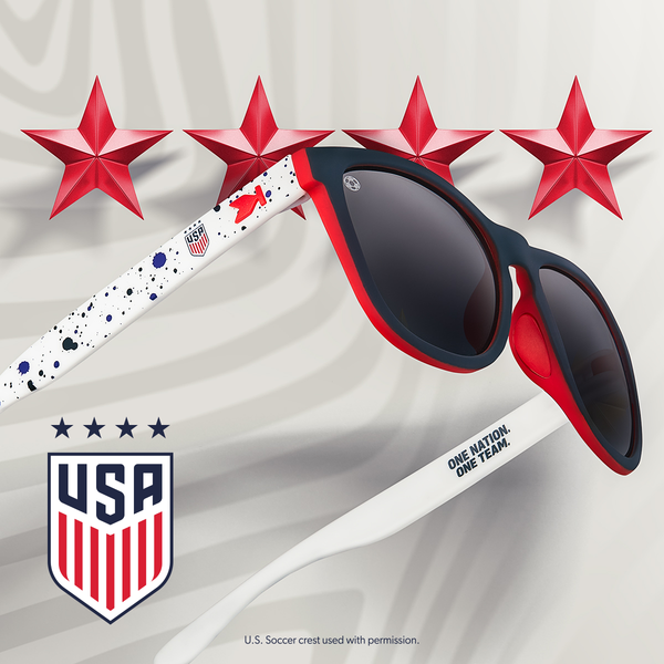 Knockaround x USA. U.S. Soccer crest used with permission. Rx Available.