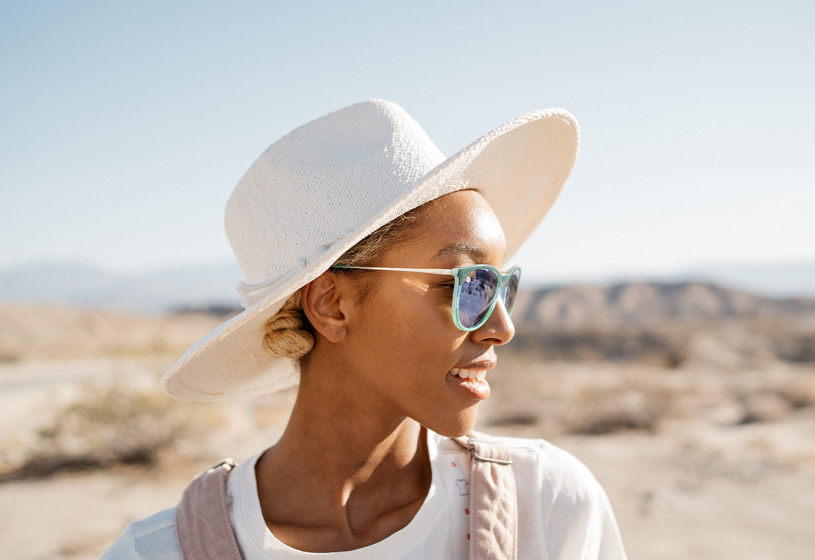 Woman wearing sunglasses