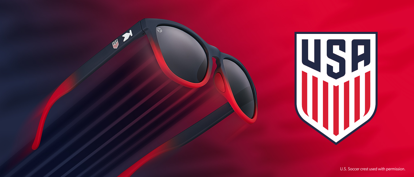 Knockaround x USA. U.S. Soccer crest used with permission. Rx Available.