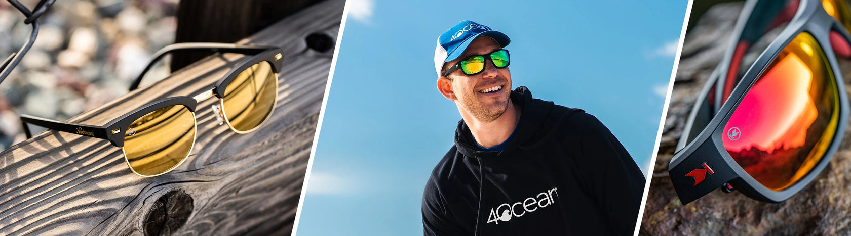 Black Gold Brooklines, man wearing Vortex High Stakes, and Inferno High Stakes sunglasses