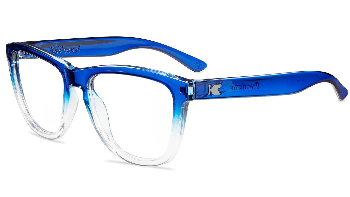 Blue Obsidian Premiums Prescription Sunglasses with Clear Lens, Flyover
