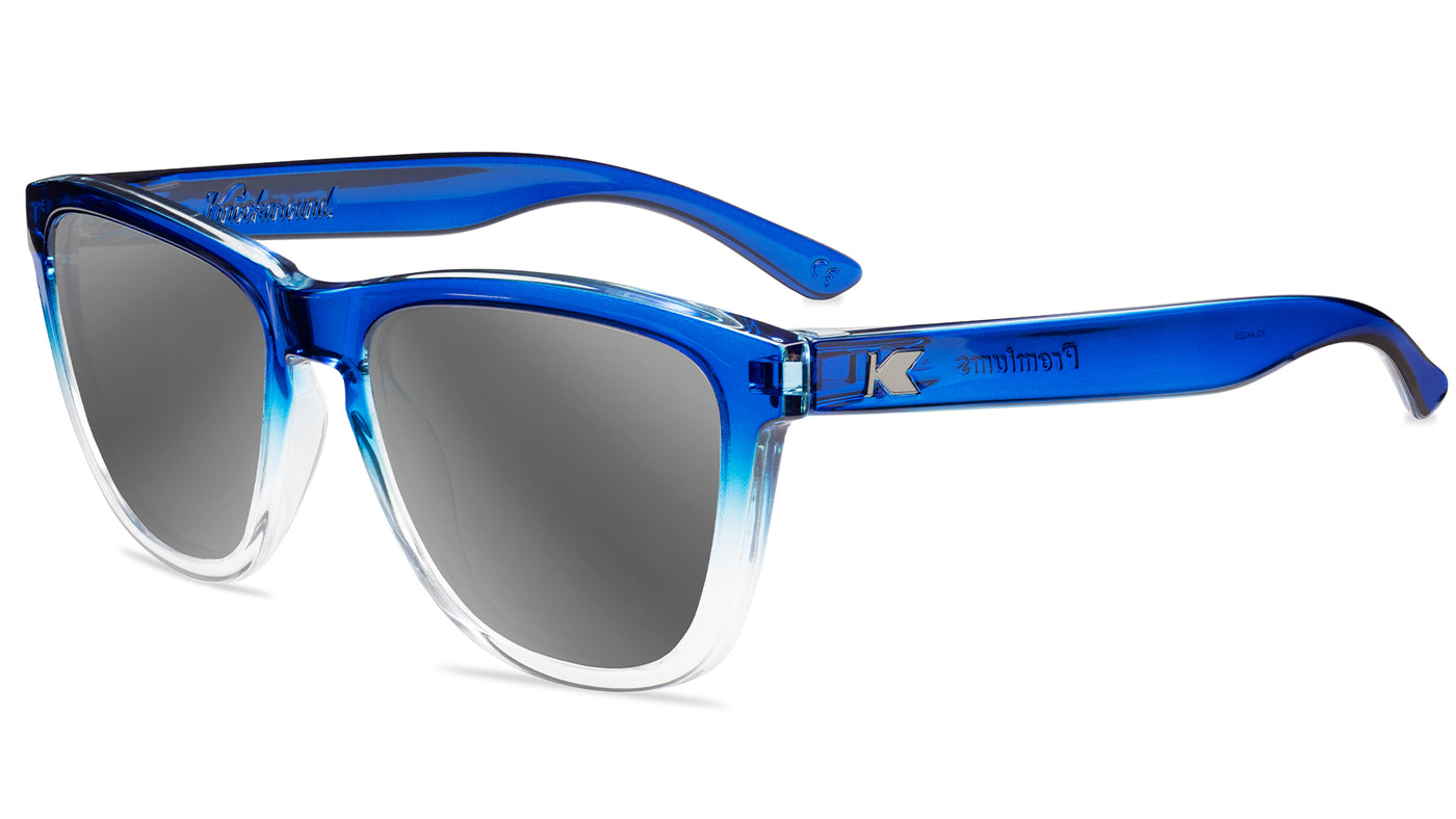 Blue Obsidian Premiums Prescription Sunglasses with Silver Lens, Flyover