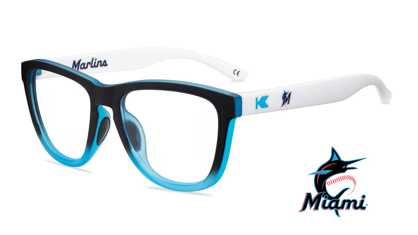 Miami Marlins Premiums Sport Prescription Sunglasses with Clear Lens, Flyover