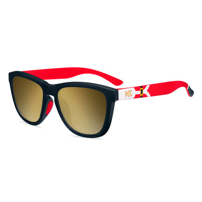 Santa Claus Premiums Sport Rx sunglasses with Gold Lens, Flyover