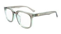 Aged Sage Paso Robles Prescription Sunglasses with Clear Lens, Flyover 