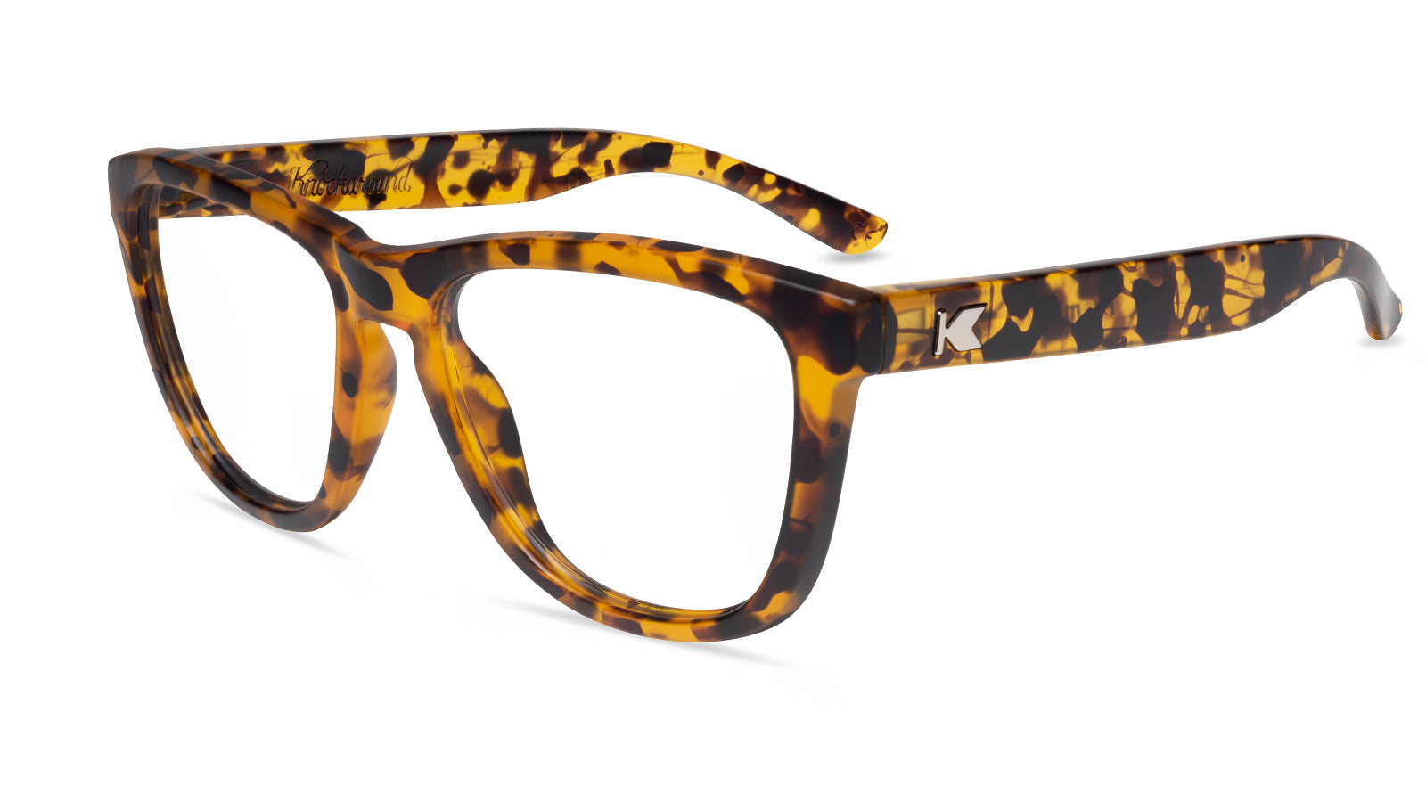 Amber Ink Premiums Prescription Sunglasses with Clear Lens, Flyover 