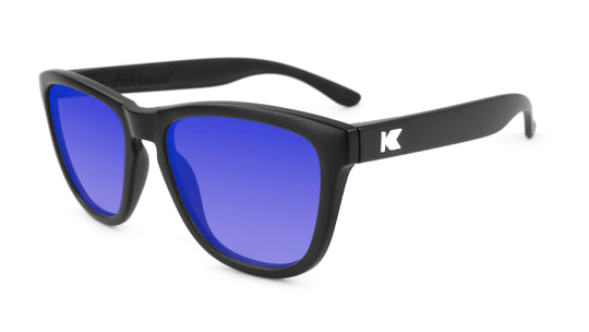 Black Premiums Prescription Sunglasses with Blue Lens, Flyover 