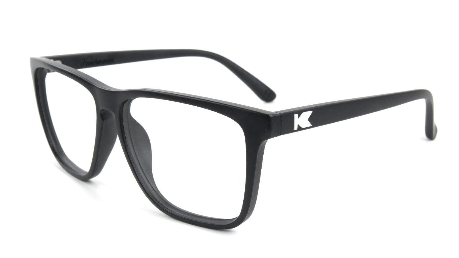 Matte Black Fast Lanes Prescription Sunglasses with Clear Lens, Flyover