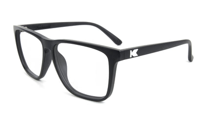 Matte Black Fast Lanes Prescription Sunglasses with Clear Lens, Flyover