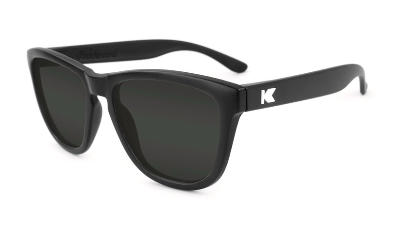 Black Premiums Prescription Sunglasses with Grey Lens, Flyover 
