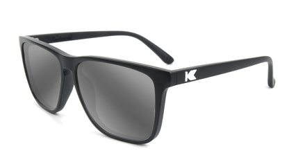 Matte Black Fast Lanes Prescription Sunglasses with Silver Lens, Flyover