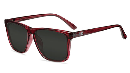 Black Cherry Fast Lanes Prescription Sunglasses with Grey Lens, Flyover