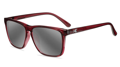 Black Cherry Fast Lanes Prescription Sunglasses with Silver Lens, Flyover