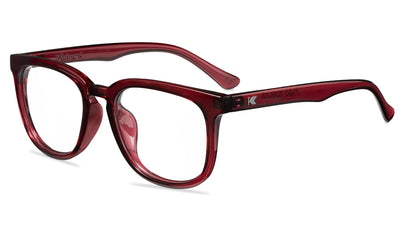 Black Cherry Paso Robles Prescription Sunglasses with Clear Lens, Flyover