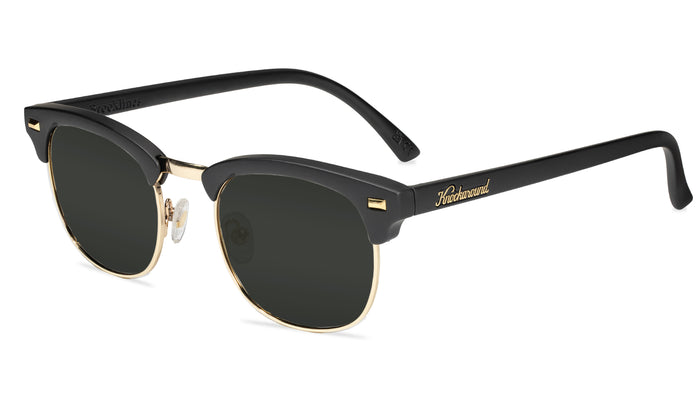 Black Gold Brooklines Prescription Sunglasses with Grey Lens, Flyover