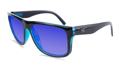 Black Ocean Torrey Pines Prescription Sunglasses with Blue Lens, Flyover 