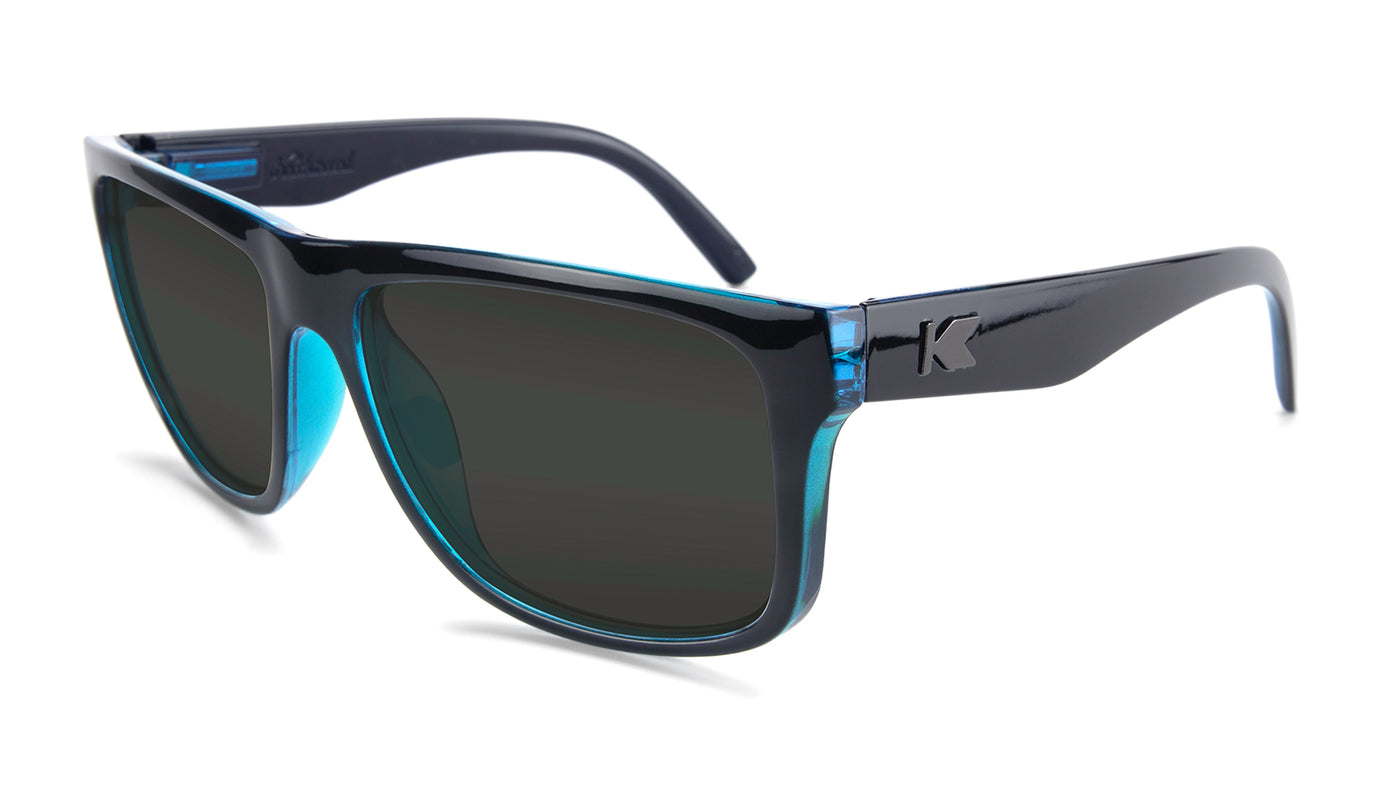 Black Ocean Torrey Pines Prescription Sunglasses with Grey Lens, Flyover 