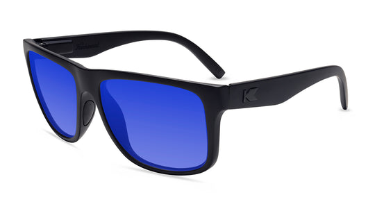 Black on Black Torrey Pines Sport Prescription Sunglasses with Blue Lens, Flyover